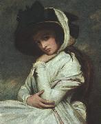 George Romney Lady Hamilton in a Straw Hat Norge oil painting reproduction